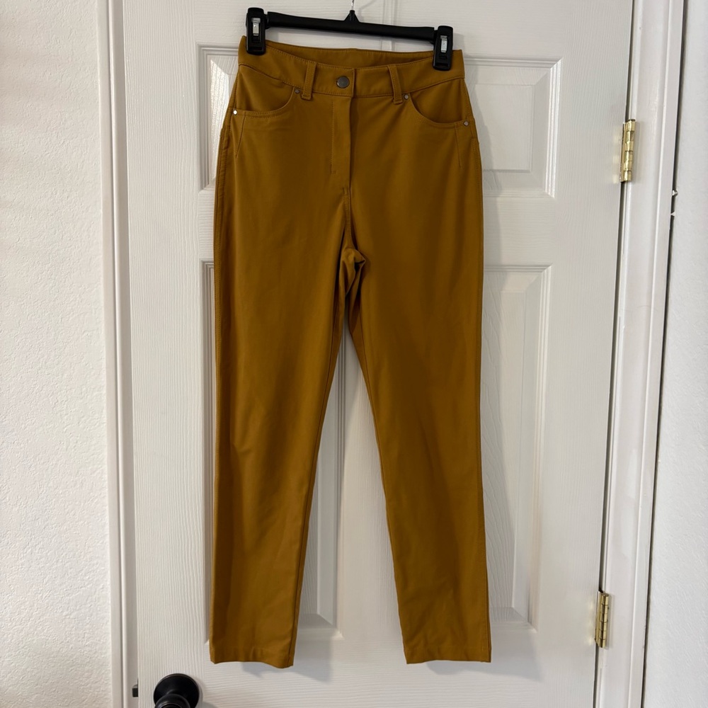 Lululemon Women’s City Sleek 5 Pocket 7/8 Pant Spiced Bronze Mustard Size 4